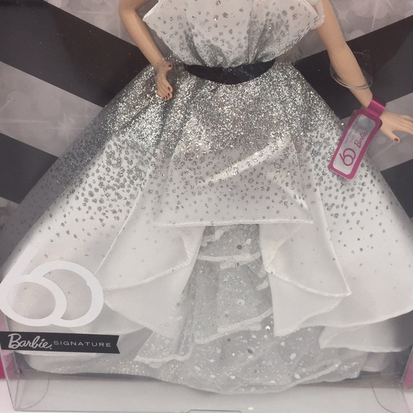 Barbie Signature 60th Anniversary Collector's Doll Blonde White Silver G… - Picture 5 of 15